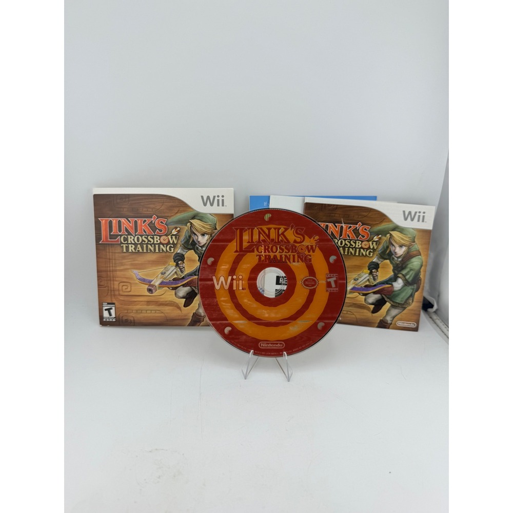 Nintendo Wii Links Crossbow Training Game Zelda Link with Manual and Sleeve